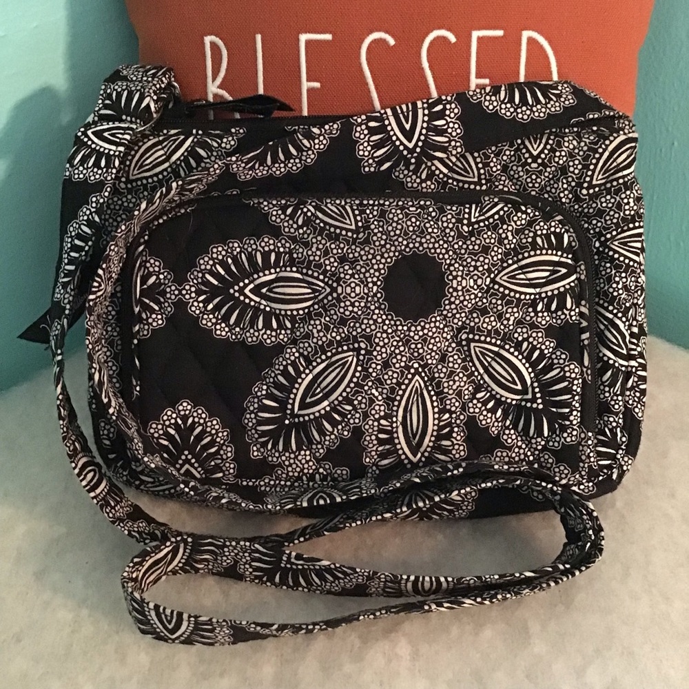 Vera Bradley Black White Crossbody/Shoulder Bag